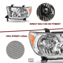 Load image into Gallery viewer, 2007-2013 Toyota Tundra / 2008-2017 Sequoia Chrome Headlight Assembly Pair
