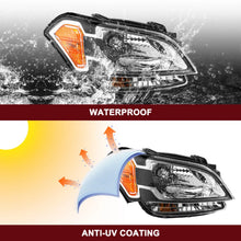 Load image into Gallery viewer, 2010-2011 Kia Soul Black Halogen Headlight Assembly Pair with Amber Markers
