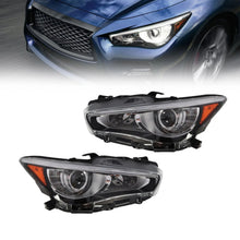 Load image into Gallery viewer, 2014-2022 Infiniti Q50 LED DRL Projector Headlight Assembly Pair - Chrome
