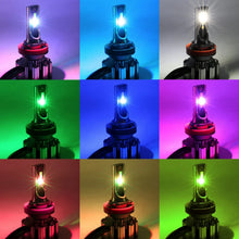 Load image into Gallery viewer, RGB LED Headlight Bulbs for 2016–2019 Chrysler 300 - Phone Control, 2- Pack
