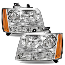 Load image into Gallery viewer, 2007-2014 Chevy Tahoe, Suburban &amp; Avalanche Chrome Headlight Assembly Pair
