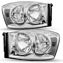 Load image into Gallery viewer, 2006-2008 Dodge Ram 1500/2500/3500 Chrome Headlight Assembly Pair
