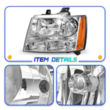 Load image into Gallery viewer, 2007-2014 Chevy Tahoe, Suburban &amp; Avalanche Chrome Headlight Assembly Pair
