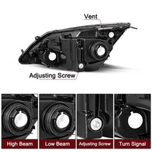 Load image into Gallery viewer, 2007-2011 Honda CR-V Chrome Headlight Assembly Pair with Amber Corner Lamps
