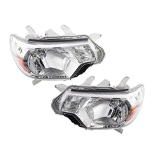 Load image into Gallery viewer, 2012-2015 Toyota Tacoma Halogen Headlight Assembly Pair - Chrome
