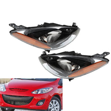Load image into Gallery viewer, 2011-2014 Mazda 2 Halogen Headlight Assembly Pair - Black Housing
