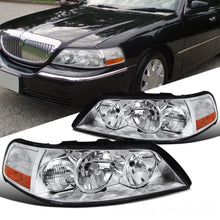 Load image into Gallery viewer, `2005-2011 Lincoln Town Car Headlight Assembly Pair -  Chrome Housing`
