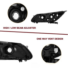 Load image into Gallery viewer, 2013-2015 Honda Accord Sedan Black Projector Headlight Assembly Pair - No DRL
