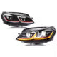 2013-2017 VW Golf MK7 LED Projector Headlight Assembly Pair - Black