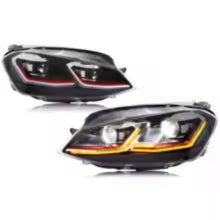 Load image into Gallery viewer, 2013-2017 VW Golf MK7 LED Projector Headlight Assembly Pair - Black
