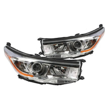 Load image into Gallery viewer, 2014-2016 Toyota Highlander Halogen Projector Headlight Assembly Pair - Chrome
