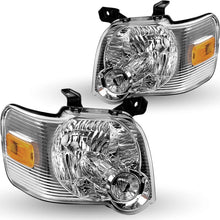Load image into Gallery viewer, 2006-2010 Ford Explorer Chrome Headlight Assembly Pair with Amber Corners
