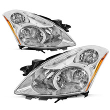 Load image into Gallery viewer, 2010-2012 Nissan Altima Sedan Chrome Headlight Assembly Pair with Amber Corners

