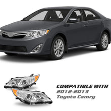 Load image into Gallery viewer, 2012-2014 Toyota Camry Chrome Projector Headlight Assembly Pair
