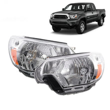 Load image into Gallery viewer, 2012-2015 Toyota Tacoma Halogen Headlight Assembly Pair - Chrome
