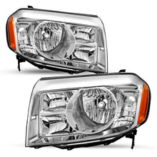 Load image into Gallery viewer, 2009-2011 Honda Pilot Chrome Headlight Assembly Pair with Amber Corner Lamps
