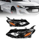 2019-2022 Chevrolet Malibu Black Projector Headlights, Crystal Clear Lens Assembly, Left & Right Side Pair, Direct OEM Fit