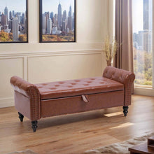 Load image into Gallery viewer, Storage Ottoman End of Bed Bench
