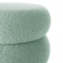 Load image into Gallery viewer, Round Boucle Ottoman Storage
