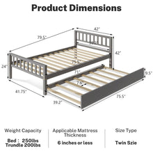 Load image into Gallery viewer, Twin Trundle Bed
