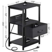 Load image into Gallery viewer, Nightstand with Charging Station
