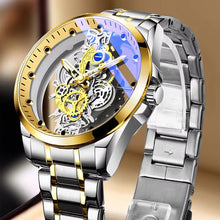 Load image into Gallery viewer, Skeleton Men&#39;s Automatic Quartz Stainless Steel Watch
