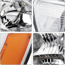 Load image into Gallery viewer, 2003-2007 Honda Accord Chrome Headlights, Amber Corner Housing Assembly, 2/4DR Pair Set, Direct OEM Bolt On Replacement
