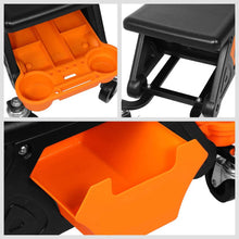 Load image into Gallery viewer, Automotive Rolling Mechanic Stool, 25-1/2" x 13" x 12" Work Seat with Lockable Swivel Wheels &amp; Removable Tool Trays, 300 lbs Capacity
