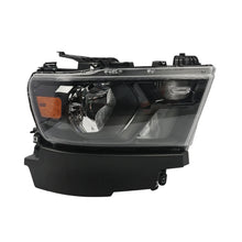 Load image into Gallery viewer, 2019-2024 Dodge Ram 1500 Black Headlight, Passenger Side (RH) Halogen Lamp with High/Low Beam Bulbs Included
