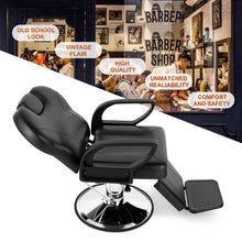 Load image into Gallery viewer, Heavy Duty Hydraulic Barber Chair, All Purpose Reclining Salon Chair with 360° Swivel &amp; Adjustable Headrest for Hair Styling, Shaving &amp; Tattoos
