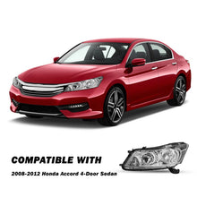 Load image into Gallery viewer, 2008-2012 Honda Accord 4 Door Chrome Headlights, Clear Corner Lens Assembly, Left &amp; Right Side Pair, Direct OEM Replacement

