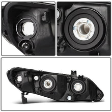 Load image into Gallery viewer, 2006-2011 Honda Civic Sedan Headlights, LH &amp; RH Set for 1.8L &amp; 2.0L 4 Door, Direct OEM Fitment Black Housing Assemblya
