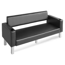 Load image into Gallery viewer, Leather Waiting Bench For Office Salon Barbershop
