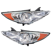 Load image into Gallery viewer, 2011-2014 Hyundai Sonata Chrome Projector Headlights, Crystal Clear Lens Assembly, Left &amp; Right Side Pair
