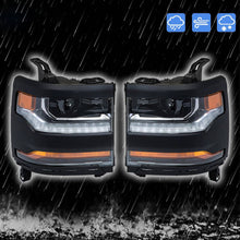Load image into Gallery viewer, 2016-2018 Chevrolet Silverado 1500 HID Headlights, Integrated LED DRL Assembly, Left Driver &amp; Right Passenger Side Pair, Direct OEM Fit
