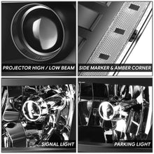 Load image into Gallery viewer, 2007-2014 Cadillac Escalade HID Headlights, Black Housing Clear Lens Projector Assembly, ESV EXT Pair, Direct OEM Fitment
