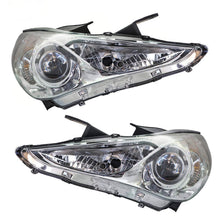 Load image into Gallery viewer, 2011-2014 Hyundai Sonata Chrome Projector Headlights, Crystal Clear Lens Assembly, Left &amp; Right Side Pair
