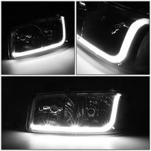 Load image into Gallery viewer, 99 07 GMC Sierra 1500-2500 3500 LED DRL Black/Clear Headlights+Bumper Lamps
