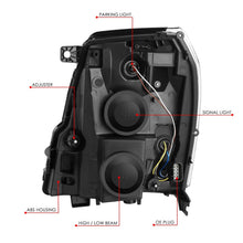 Load image into Gallery viewer, 2007-2014 Cadillac Escalade HID Headlights, Black Housing Clear Lens Projector Assembly, ESV EXT Pair, Direct OEM Fitment
