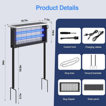 Load image into Gallery viewer, Outdoor Solar Bug Zapper, Powerful Waterproof Mosquito Killer for Patios, Gardens &amp; Backyards

