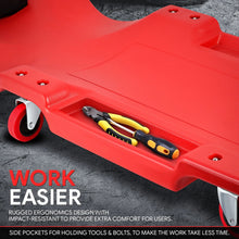 Load image into Gallery viewer, 36" Low Profile Automotive Creeper, 17" Wide Rolling Mechanic Board with 6 Swivel Casters &amp; Padded Headrest, 300 lbs Capacity

