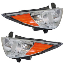 Load image into Gallery viewer, 2011-2014 Hyundai Sonata Chrome Projector Headlights, Crystal Clear Lens Assembly, Left &amp; Right Side Pair
