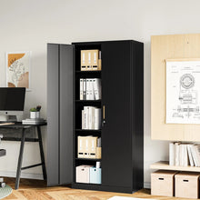 Load image into Gallery viewer, Metal Storage Cabinet with Long Handle, 71 Garage Storage Cabinet with Lock
