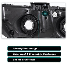 Load image into Gallery viewer, 2012-2015 Honda Civic Sedan Black Housing Headlights, 2012 2013 Civic Coupe Headlamp Pair with Amber Reflector, Professional Replacement Set
