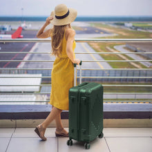 Load image into Gallery viewer, 5 Piece Ultra Tough Luggage Set, 100% PC Hardside Expandable Suitcases with TSA Lock &amp; Spinner Wheels, Sage Green
