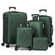 5 Piece Ultra Tough Luggage Set, 100% PC Hardside Expandable Suitcases with TSA Lock & Spinner Wheels, Sage Green