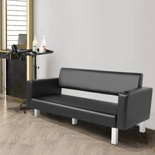 Load image into Gallery viewer, Leather Waiting Bench For Office Salon Barbershop
