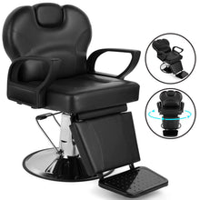 Load image into Gallery viewer, Heavy Duty Hydraulic Barber Chair, All Purpose Reclining Salon Chair with 360° Swivel &amp; Adjustable Headrest for Hair Styling, Shaving &amp; Tattoos
