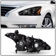Load image into Gallery viewer, 2013-2015 Nissan Altima 4 Door Sedan Black Projector Headlights Lamps Pair
