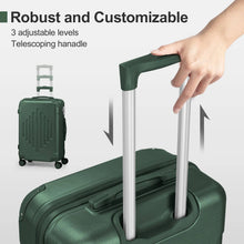 Load image into Gallery viewer, 5 Piece Ultra Tough Luggage Set, 100% PC Hardside Expandable Suitcases with TSA Lock &amp; Spinner Wheels, Sage Green
